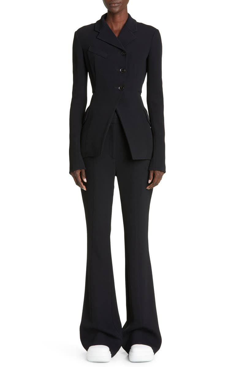 Proenza Schouler Bistretch Crepe Peplum Blazer, Alternate, color,