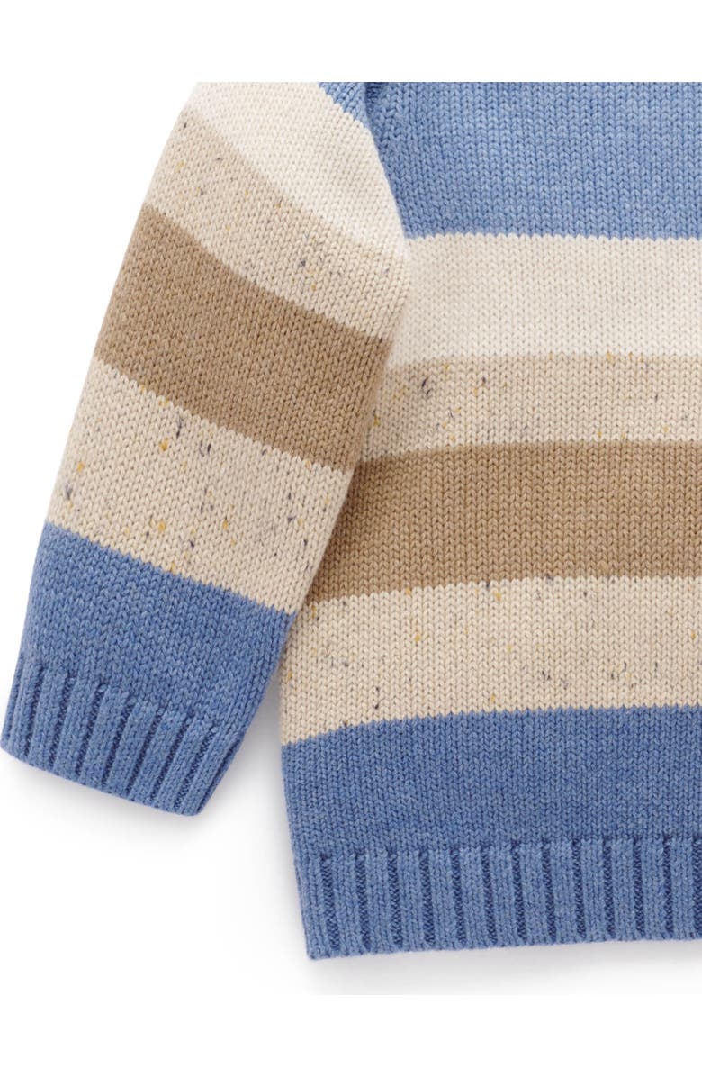 Purebaby Storm Striped Sweater, Alternate, color, Storm Stripe