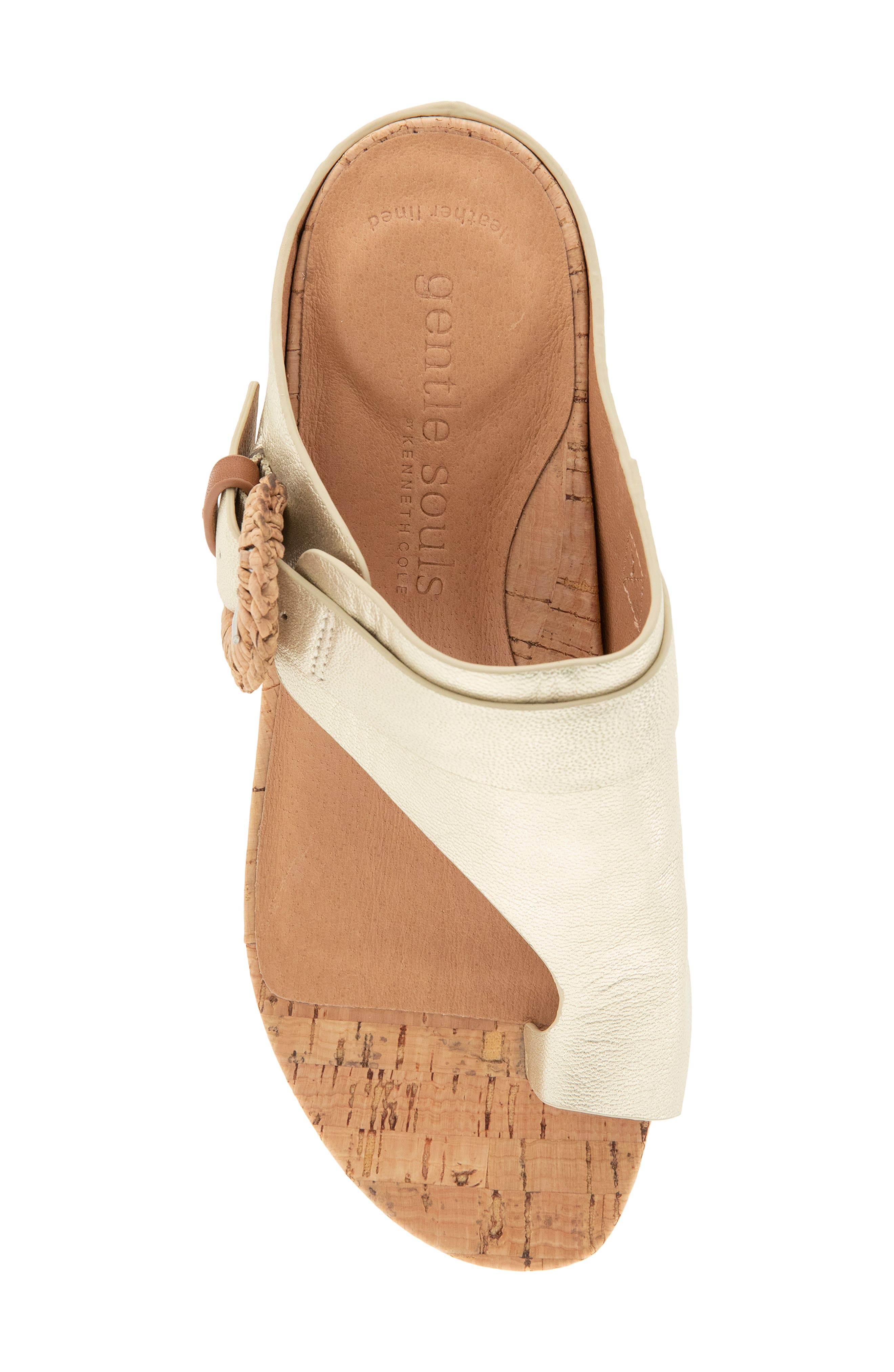 Galina Toe Loop Wedge Sandal, Alternate, color, ICE LEATHER