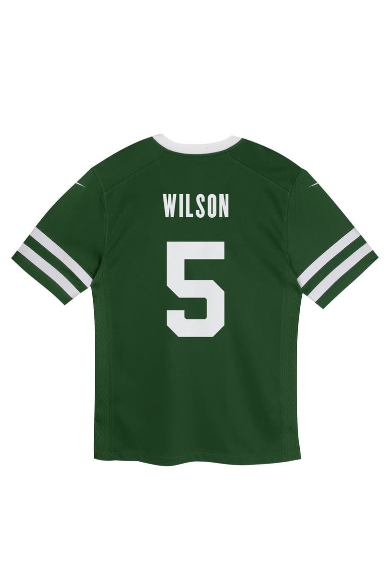 Preschool Nike Garrett Wilson Legacy Green New York Jets Game Jersey, Alternate, color, Green