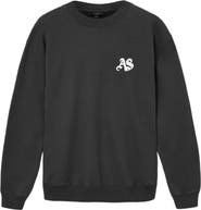 AllSaints Icon Oversize Cotton Crewneck Sweatshirt