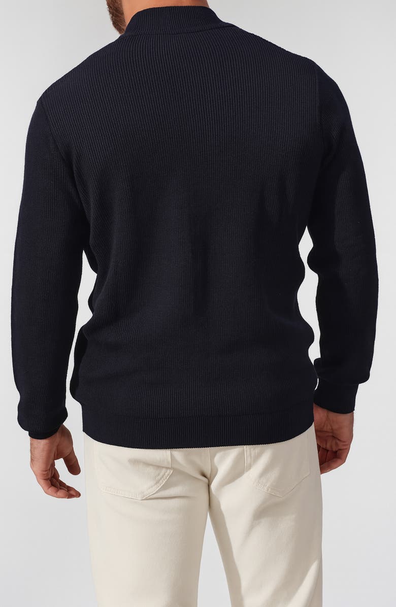 STUDIO GARNET LOS ANGELES Merino Wool Rib Cardigan Sweater, Alternate, color, Navy