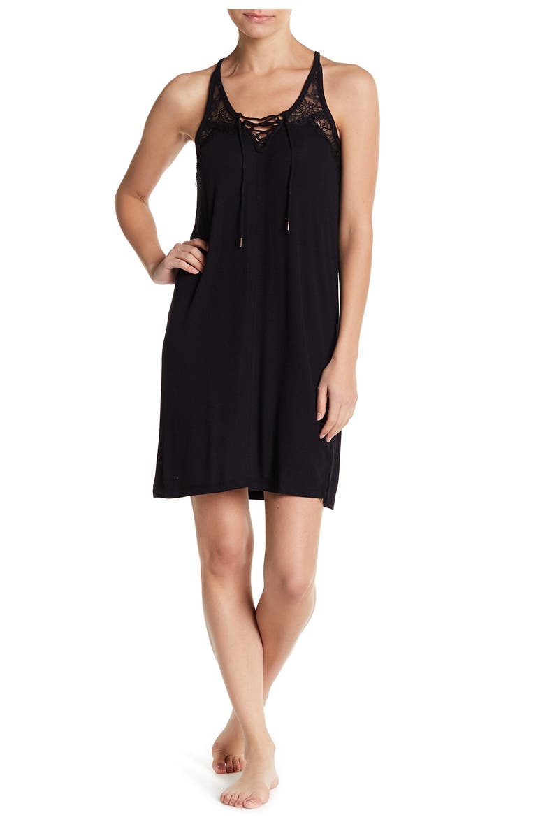 Honeydew Breakaway Lace-Up Racerback Chemise, Main, color,