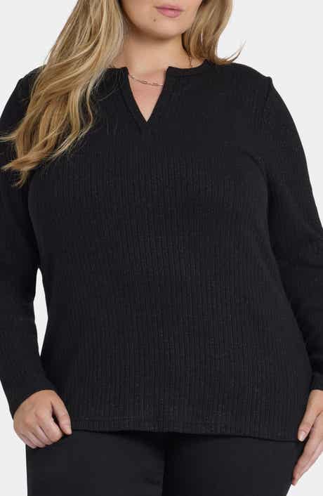 NYDJ Metallic Rib Top