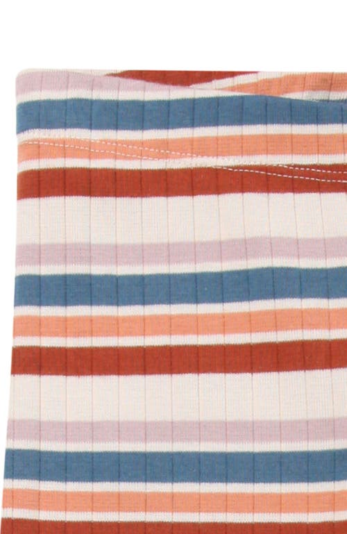 Turtledove London Kids Organic Cotton Retro Stripe Print Leggings In Multi