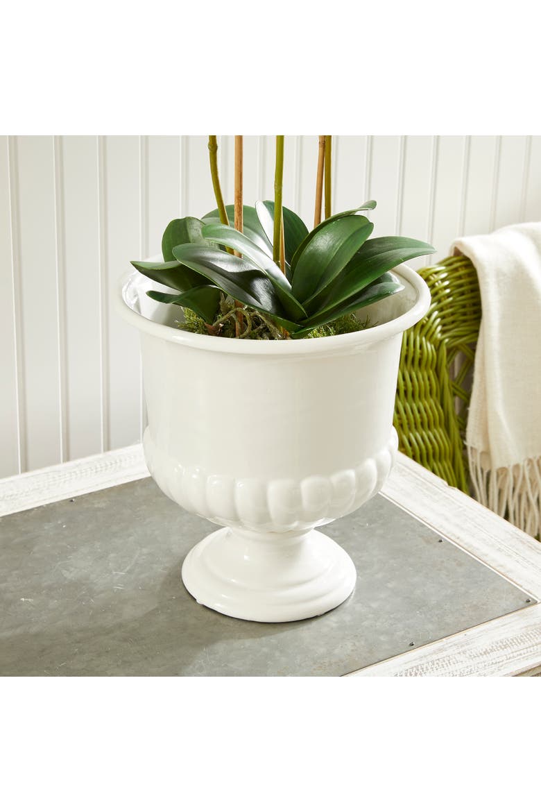 Mirabelle Decorative Pedestal Bowl, Alternate, color, White