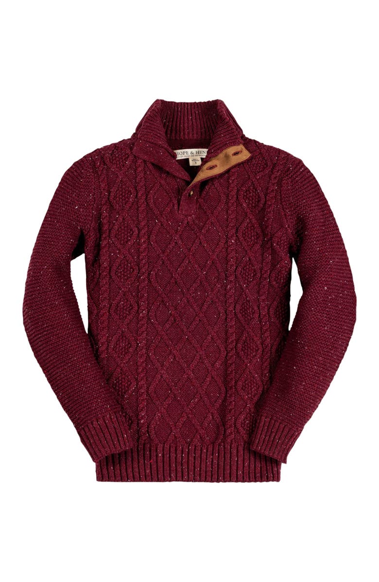 Hope & Henry Baby Boys' Mock Neck Cable Sweater, Infant, Main, color, 