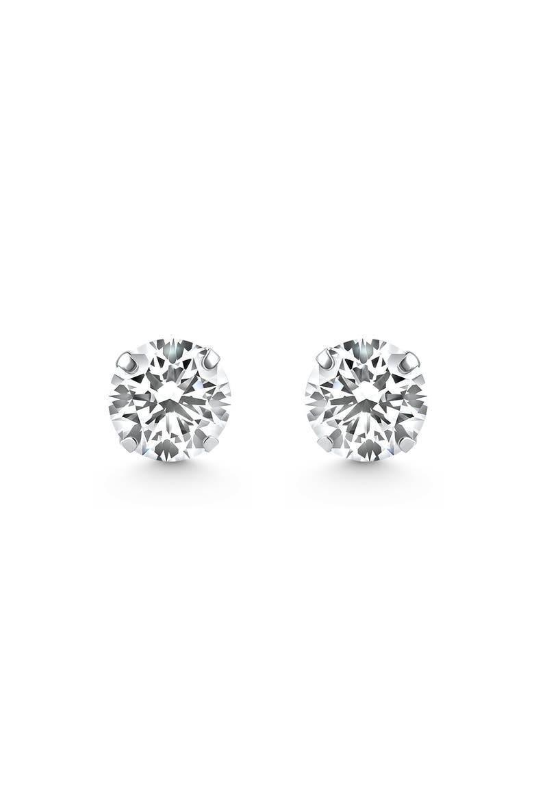 1/4 Ct TW Small Diamond Studs 14k Gold Lab Grown, Main, color, 14k White Gold
