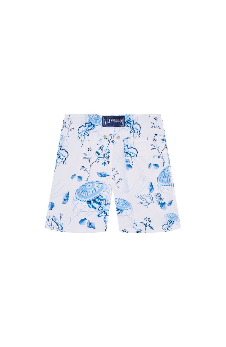 Vilebrequin Medusa and Shells Stretch Swim Shorts, Alternate, color, White