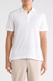 BOSS Press Cotton & Linen Blend Polo