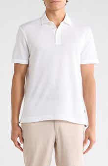 BOSS Press Cotton & Linen Blend Polo
