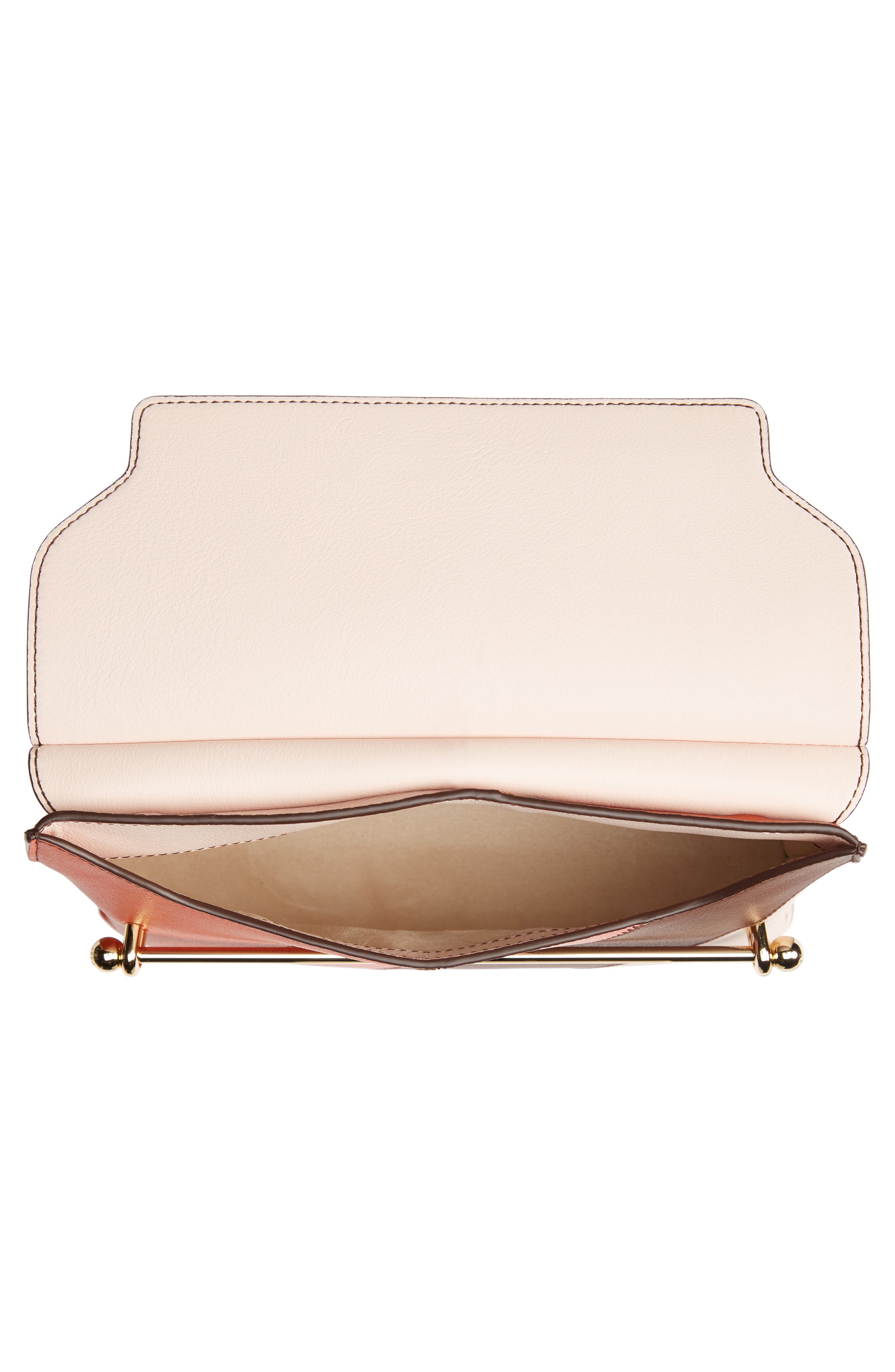 Strathberry Stylist Colorblock Patchwork Stripe Leather Convertible Clutch, Alternate, color, 