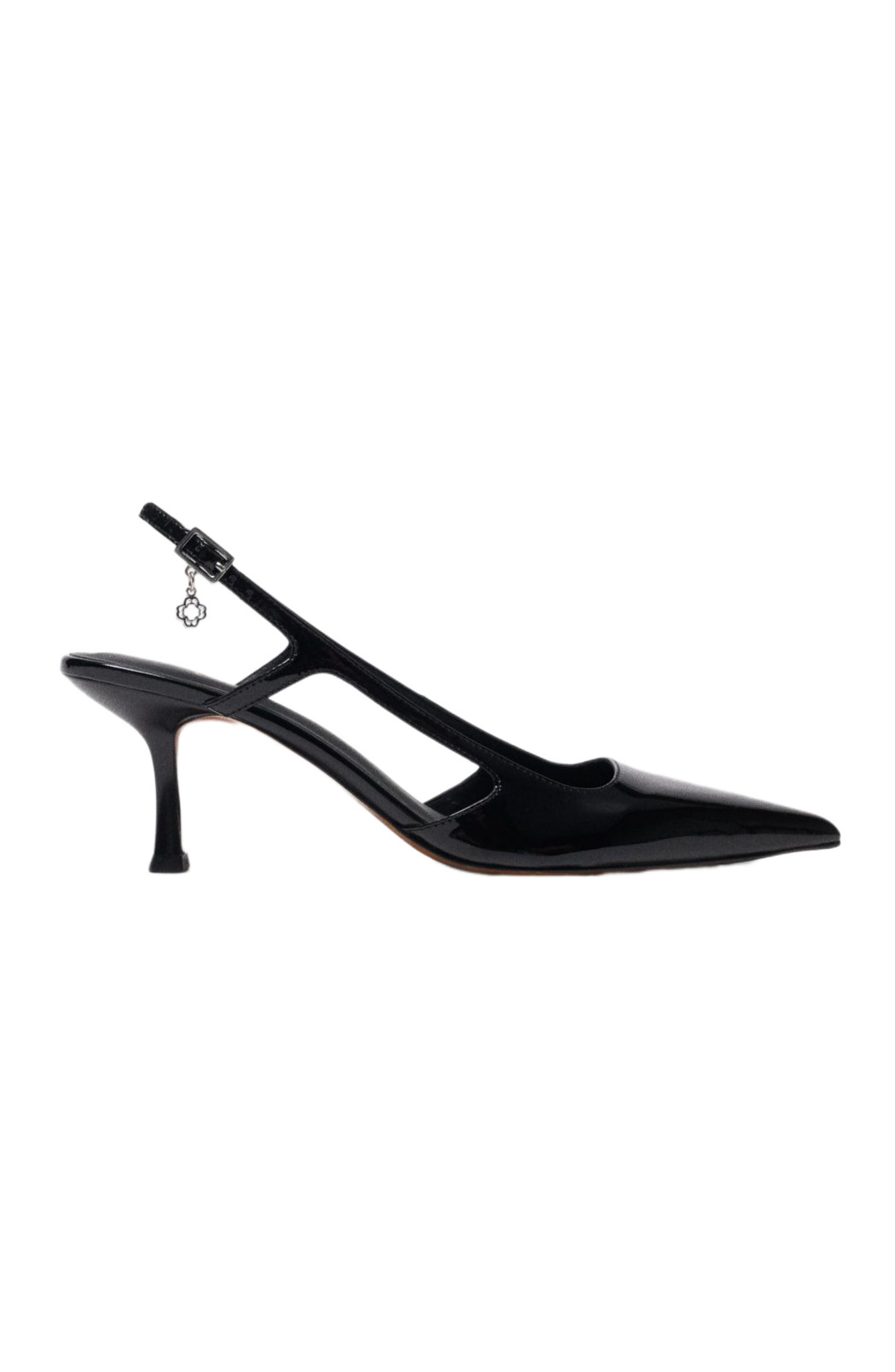 maje Patent leather slingback pumps, Main, color, Black