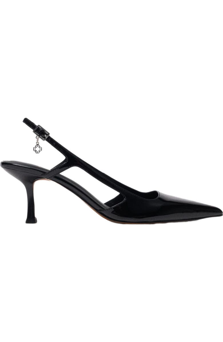 maje Patent leather slingback pumps, Main, color, Black