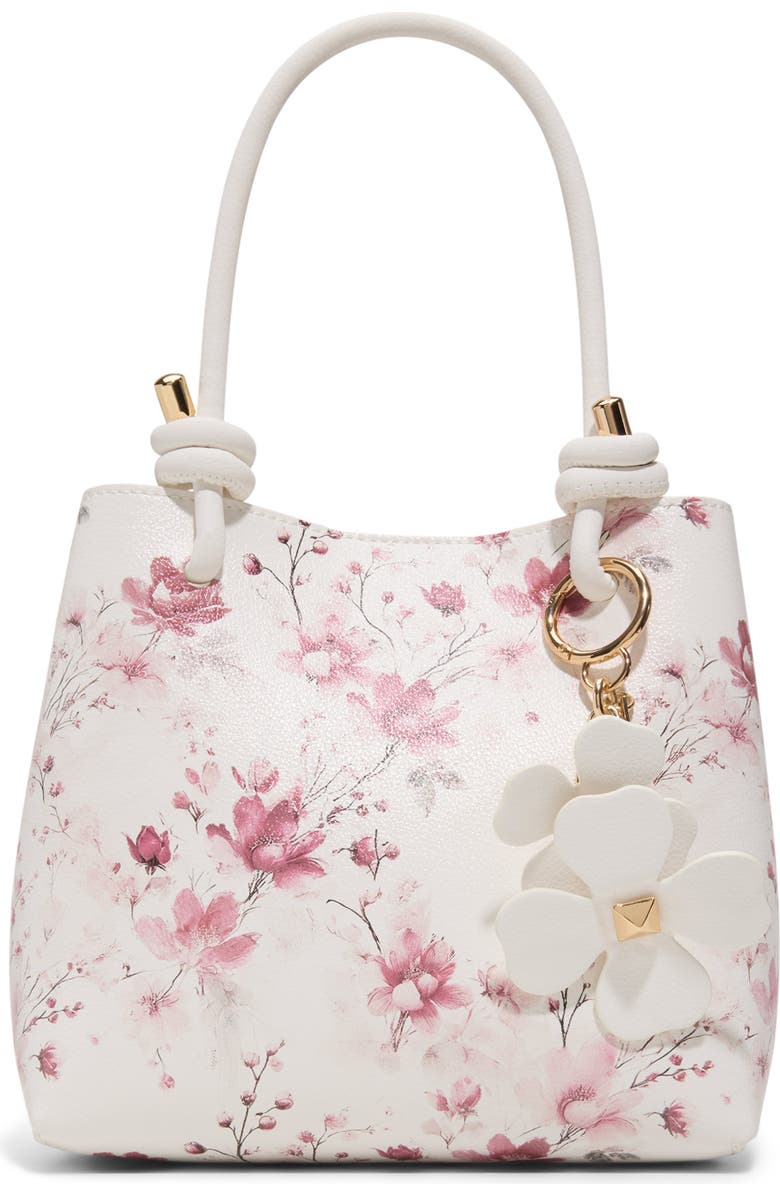 ALDO Evililyaa Faux Leather Satchel, Main, color, White/Multi