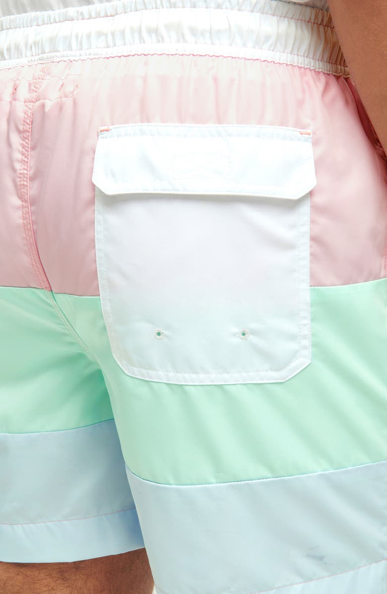 Brooks Brothers Montauk Colorblock Swim Trunks, Alternate, color, 