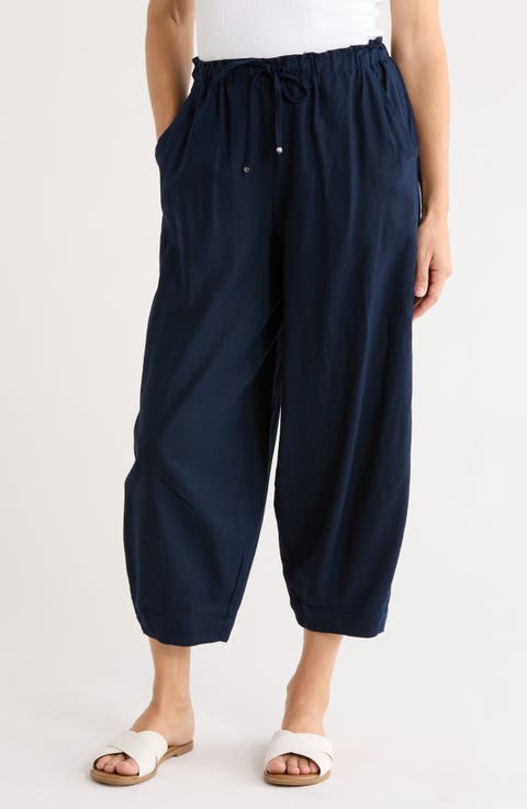 Cropped Drawstring Pants