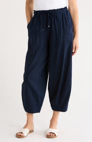 MAX STUDIO Cropped Drawstring Pants