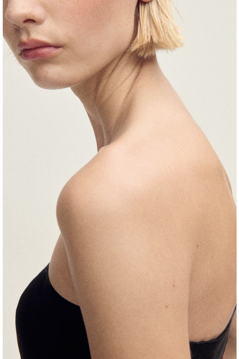 Strapless Bubble Top, Alternate, color, BLACK