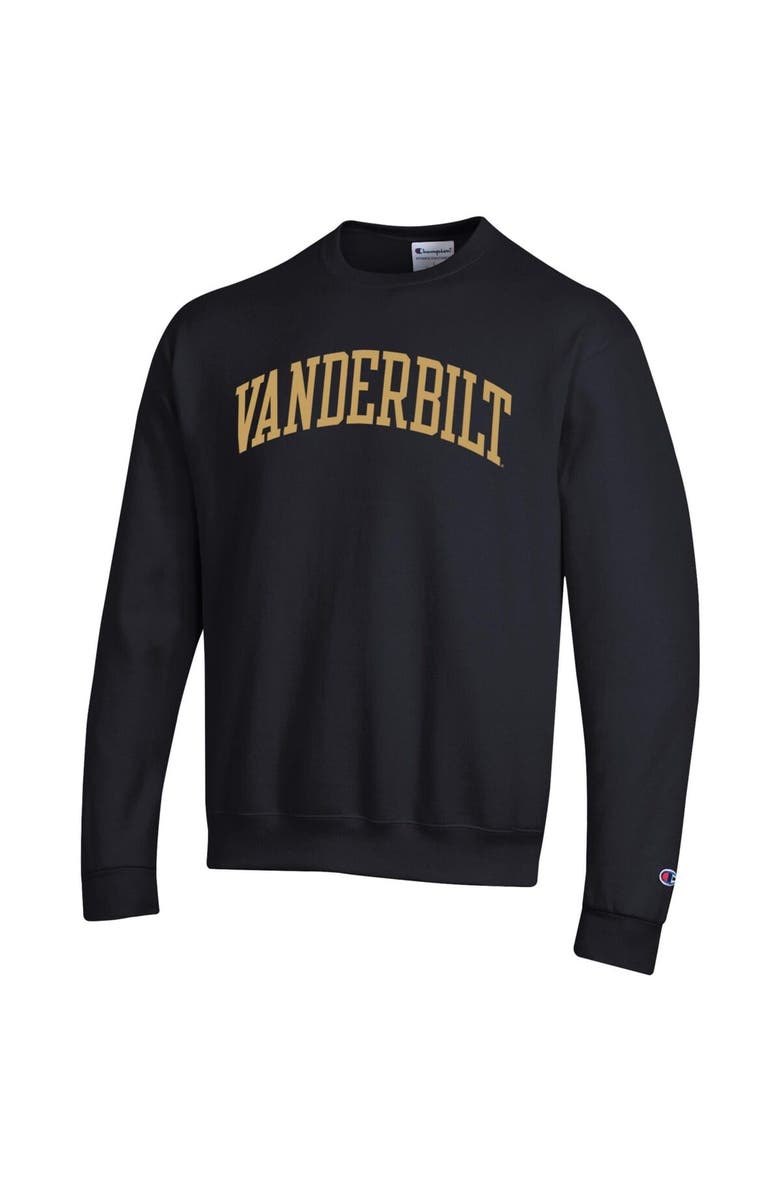Champion Men's Champion Black Vanderbilt Commodores Basic Arch Fleece Pullover Sweatshirt, Alternate, color, Black