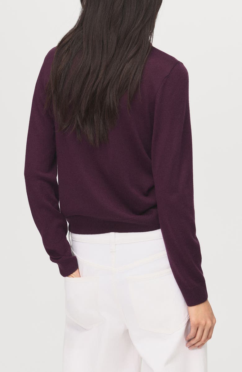 MANGO Turtleneck Sweater, Alternate, color, Wine