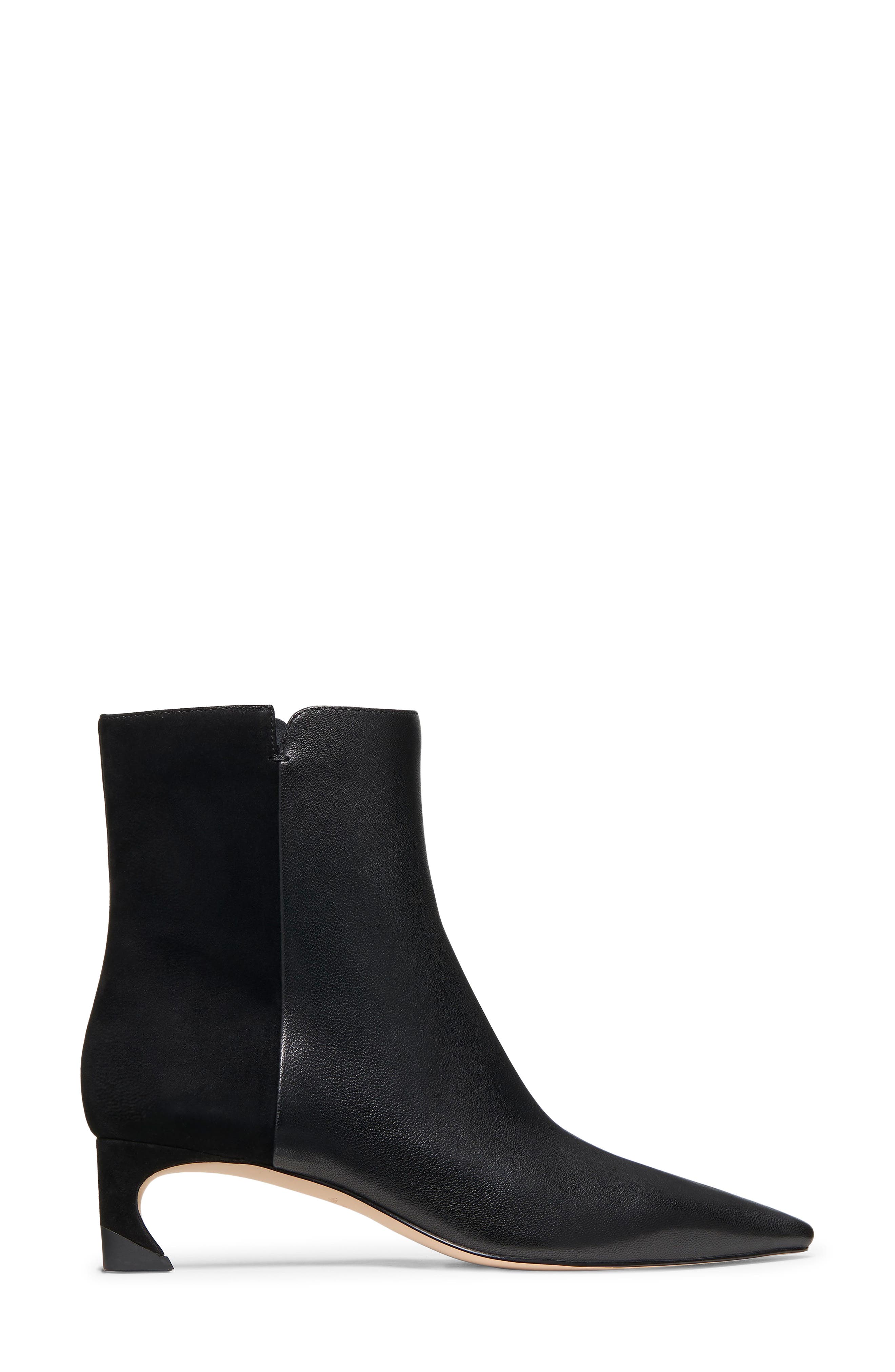 Viv Leather Bootie, Alternate, color, BLACK