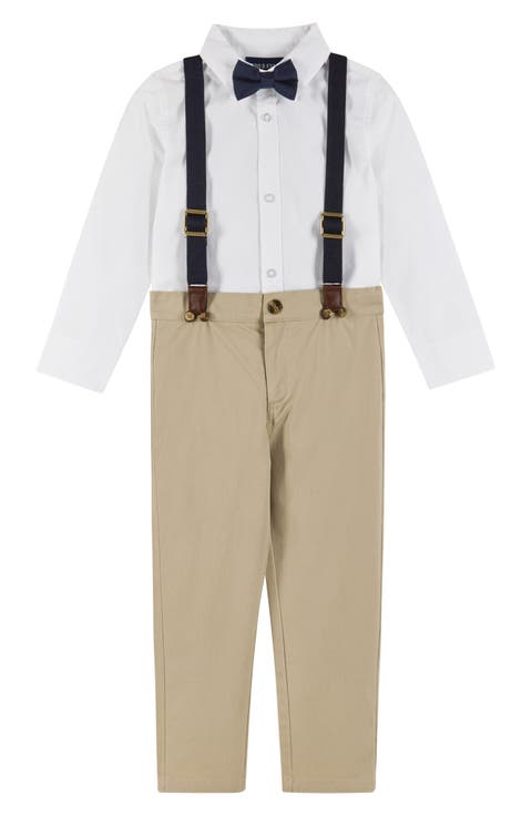 Kids' Button-Up Shirt, Pants, Suspenders & Bow Tie Set (Toddler, Little Kid & Big Kid)