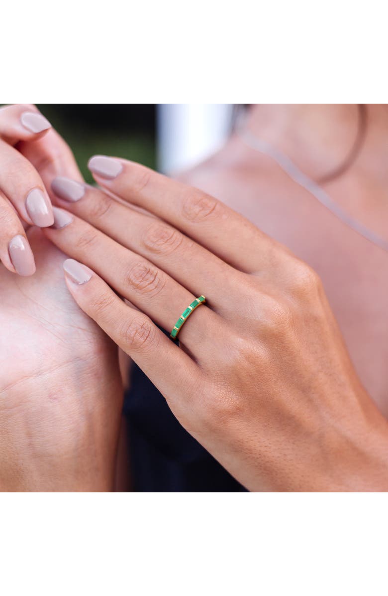 Julianna B. Gemstone Birthstone Anniversary Band 10k, Alternate, color, Emerald/Yellow Gold