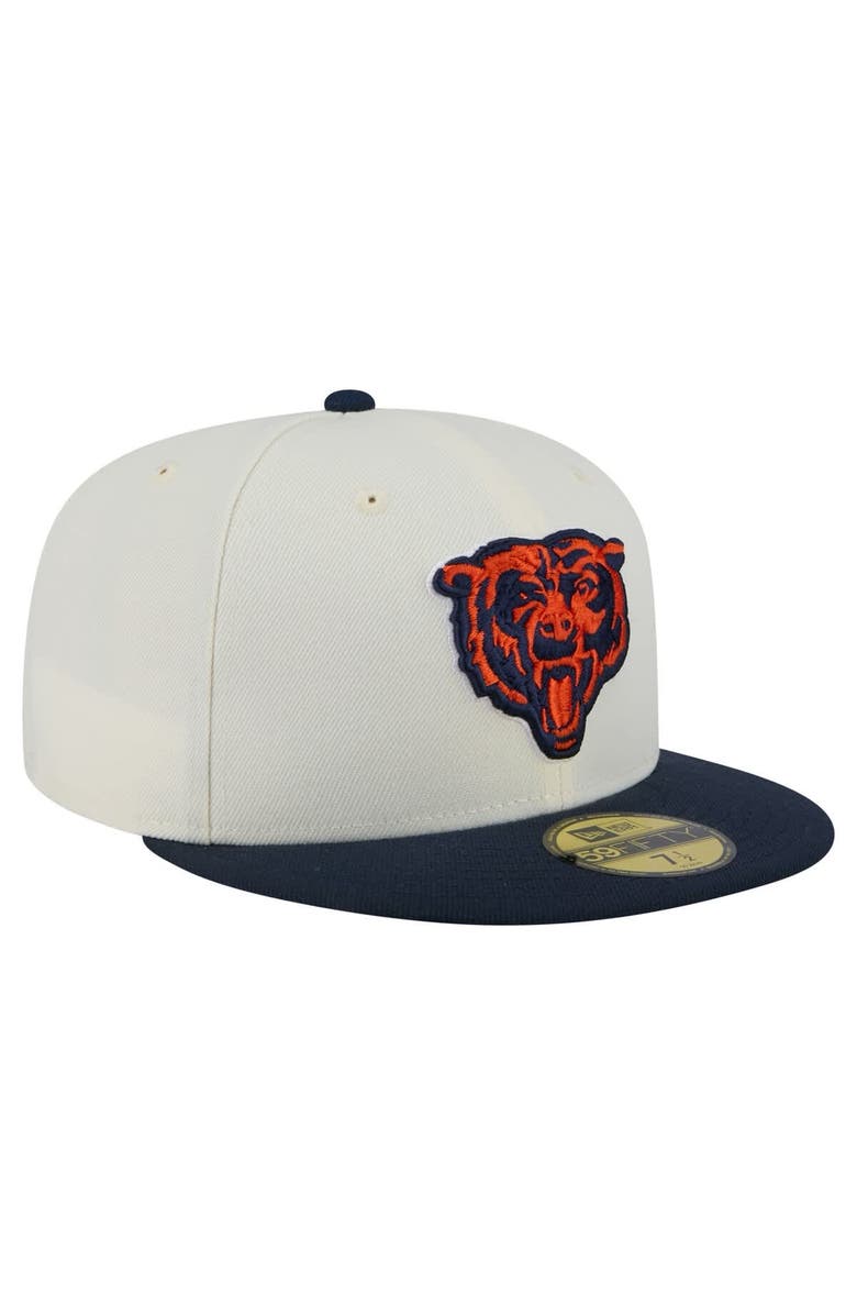 New Era Men's New Era  Cream/Navy Chicago Bears Main 59FIFTY Fitted Hat, Alternate, color, 