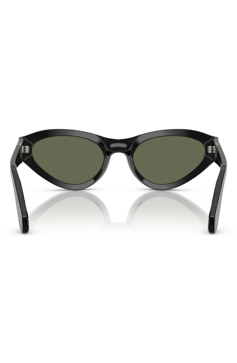 Persol 53mm Polarized Butterfly Sunglasses, Alternate, color, Black