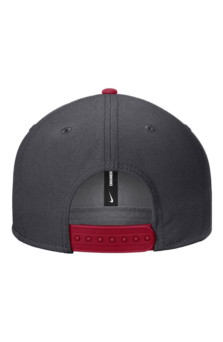 Nike Men's Nike Anthracite Washington State Cougars Vintage Script Pro Dri-FIT Snapback Hat, Alternate, color,