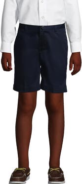 Lands' End Boys Slim Plain Front Blend Chino Shorts