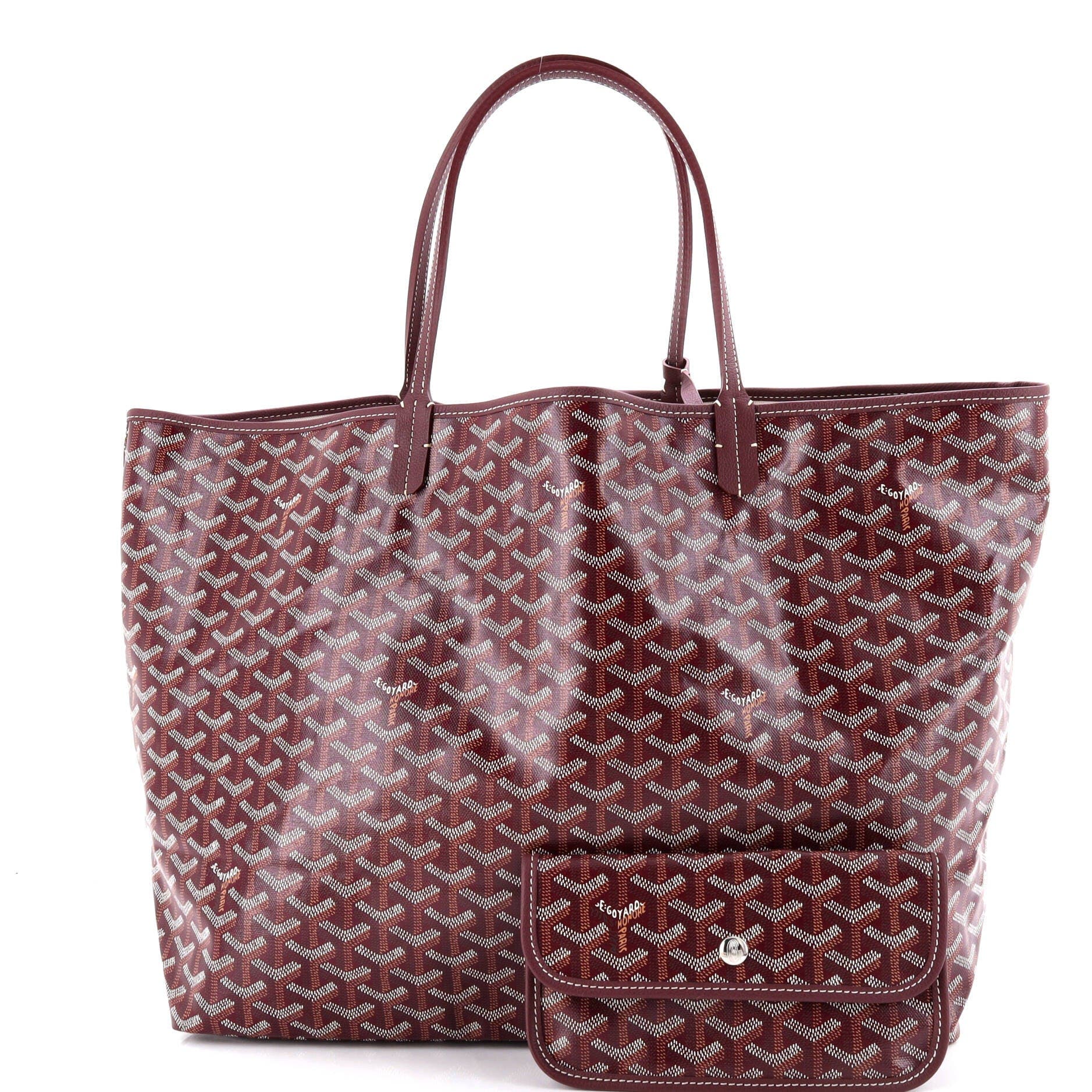 Pre-Owned Goyard Saint Louis Tote Coated Canvas GM, Alternate, color, Red