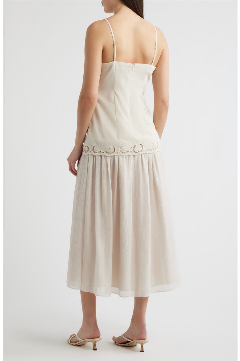 Eyelet Embroidery A-Line Dress, Alternate, color, CREAM