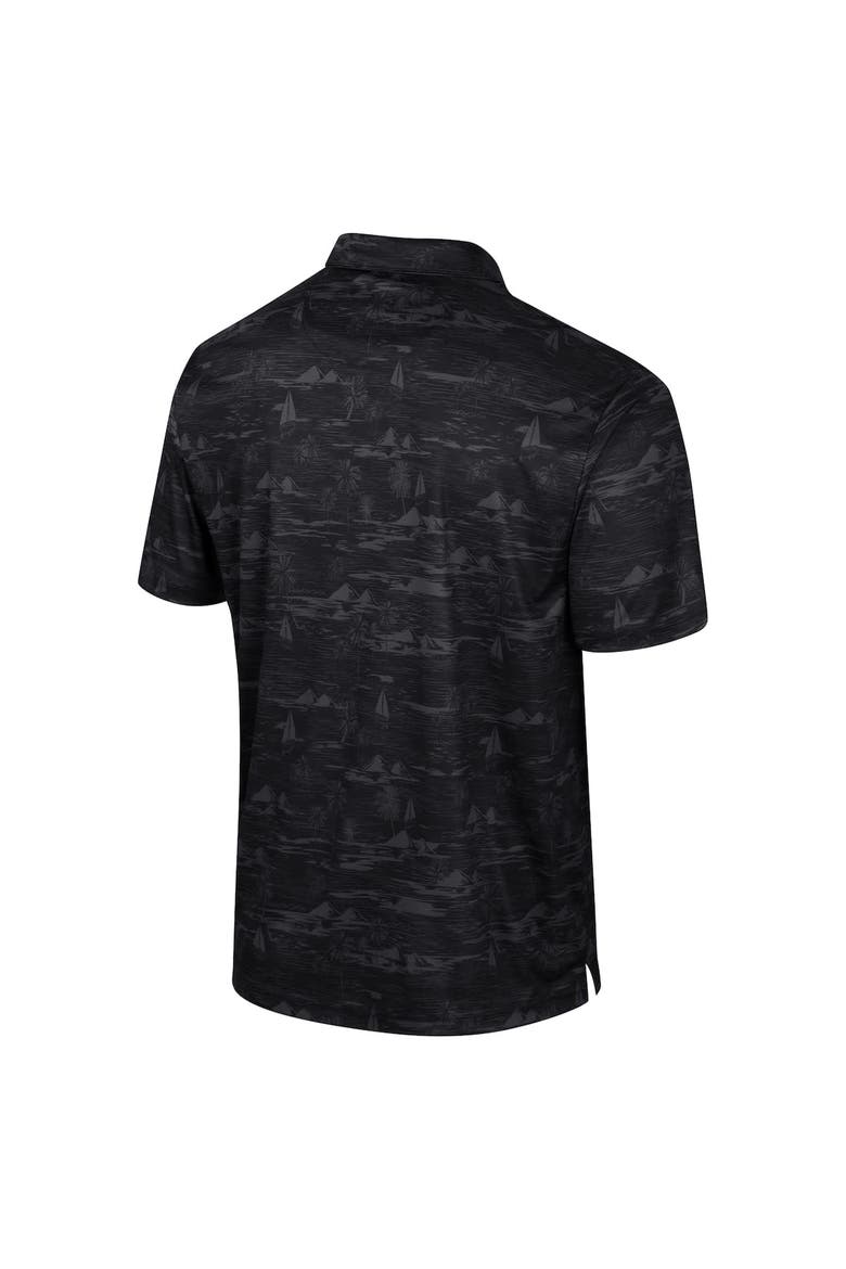 Men's Colosseum Black Boston College Eagles Daly Print Polo, Alternate, color, Black