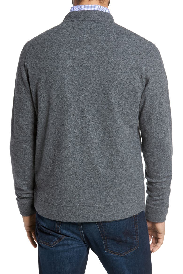 Wool Blend Fleece Bomber Jacket, Alternate, color, GREY CHARCOAL