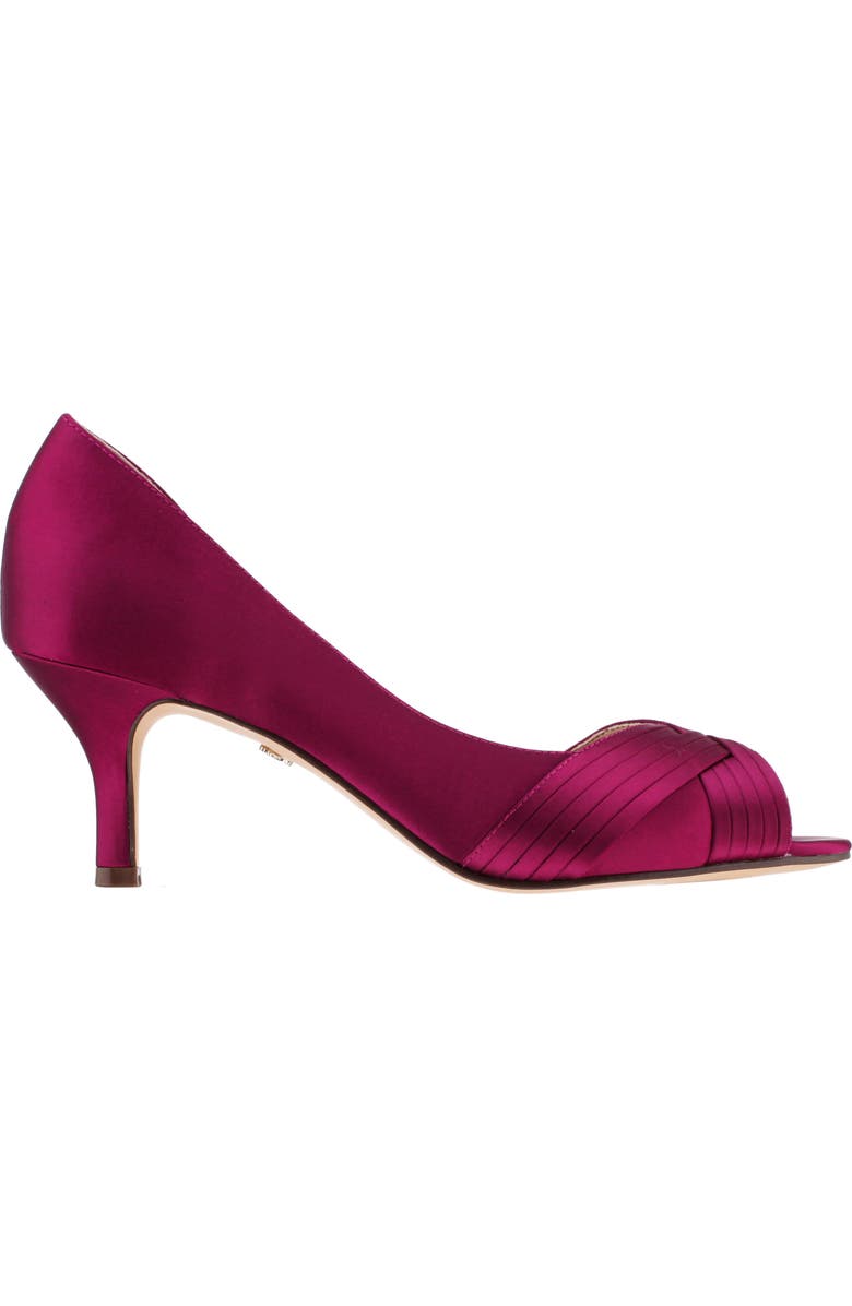 Nina Contesa Open Toe Pump, Alternate, color, Wine