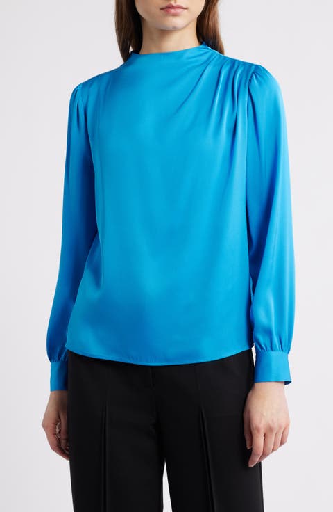 The Tien Draped Stretch Silk Top