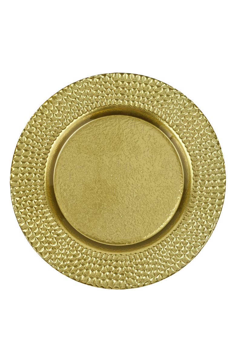 VIETRI Pelli Glass Gold Salad Plate, Main, color, Gold