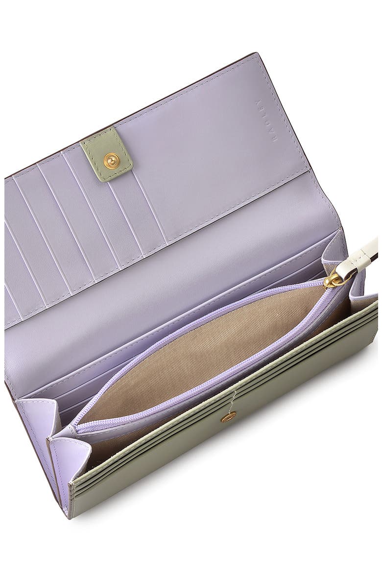 Large Leather Flapover Wallet, Alternate, color, DRIZZLE