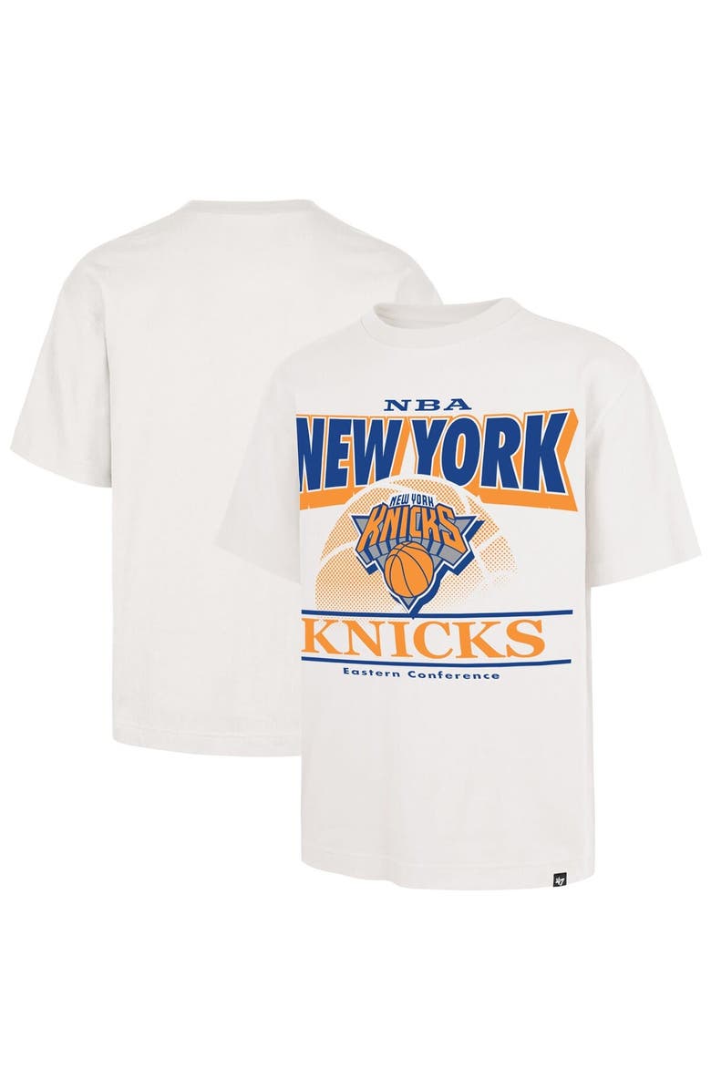 '47 Men's '47  White New York Knicks City Edition Shifty Foundation T-Shirt, Main, color, 