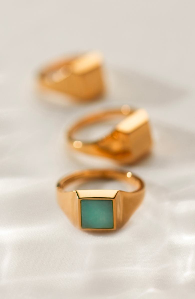 Monica Vinader Signature Vermeil Signet Ring, Alternate, color, 