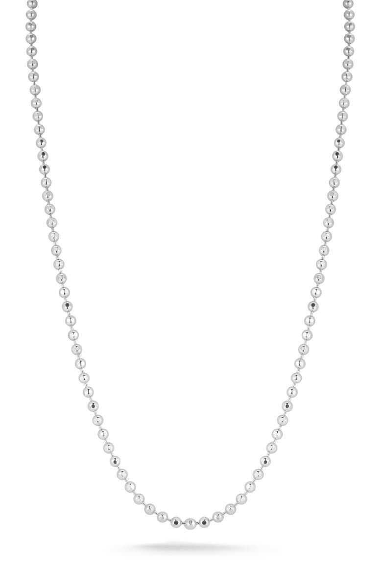 Sterling Silver Ball Necklace, Main, color, SILVER