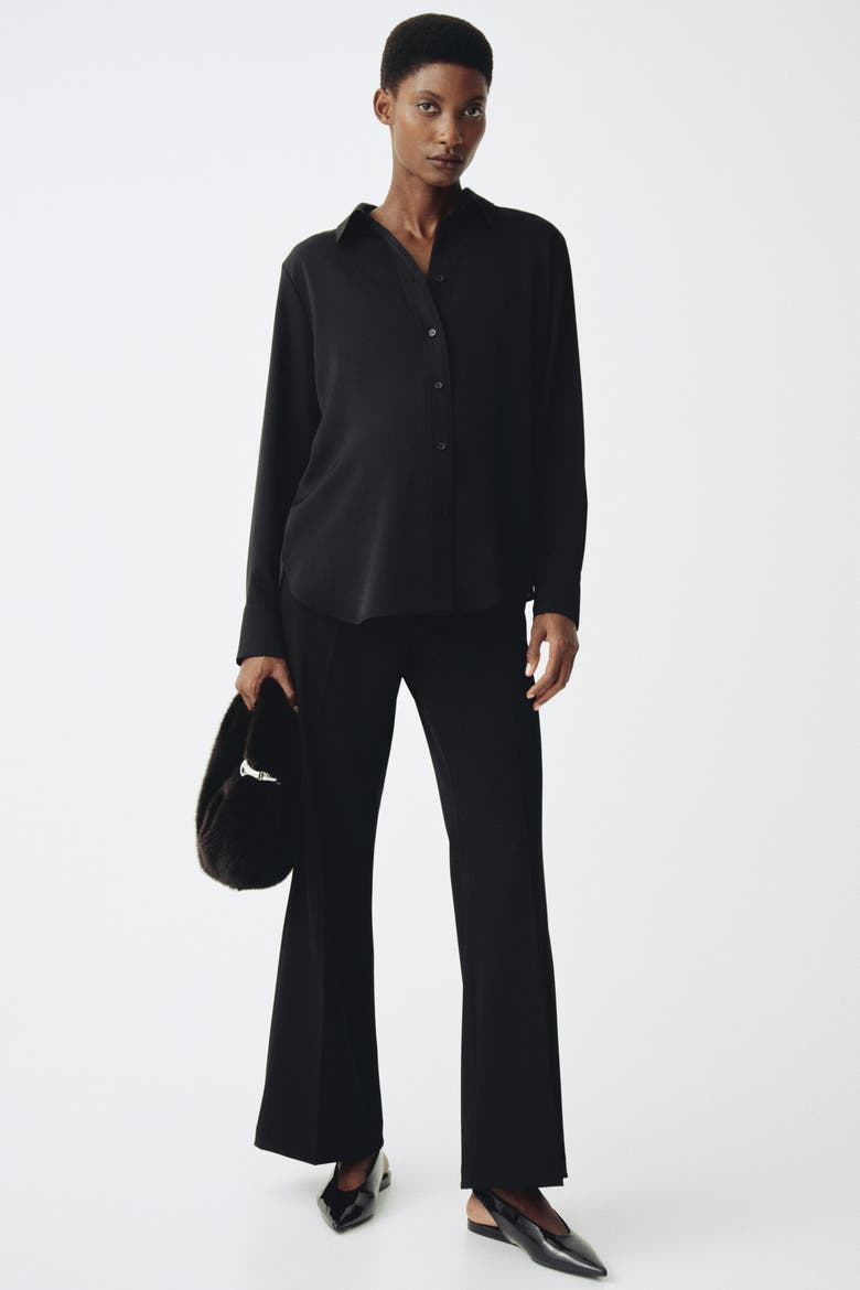 Mama Bootcut Pants, Alternate, color, Black