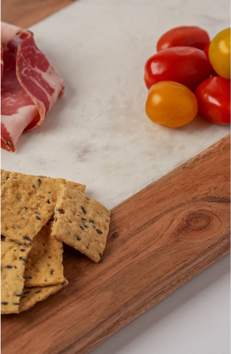Verve Culture Marble Serving Board - Rectangle, Alternate, color, Grey