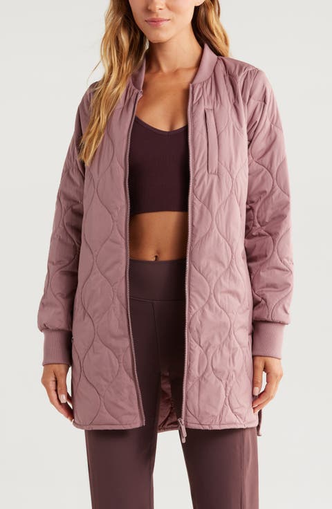 Longline Onion Quilted Bomber Jacket