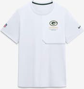 Nike Men's Nike  White Green Bay Packers Sideline UV Dri-FIT Coaches Shirt