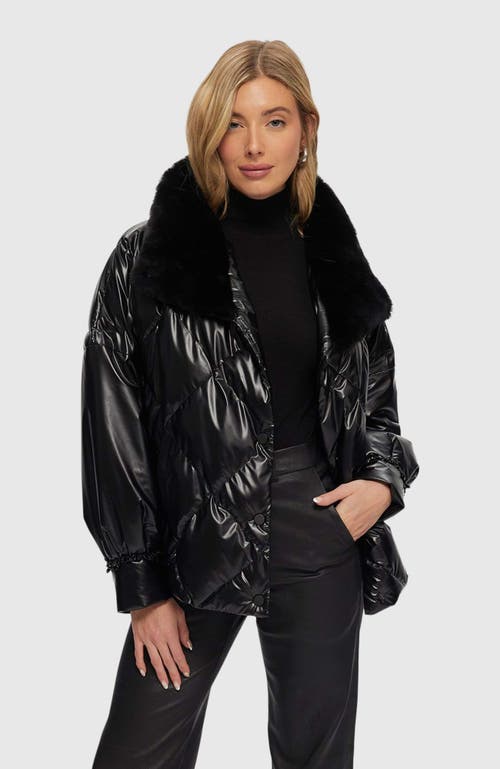 Gorski Quilted Jacket With Shearling Lamb In Black