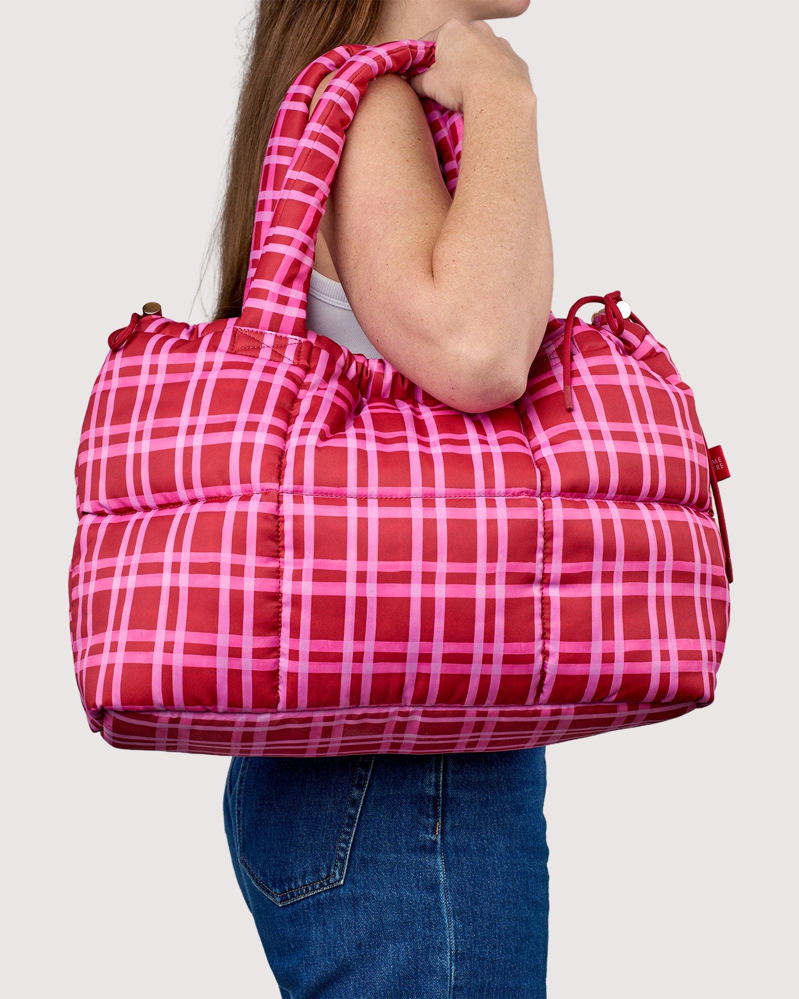 Raspberry Lemonade Marshmallow Midi Tote, Alternate, color, Raspberry Lemonade Pink