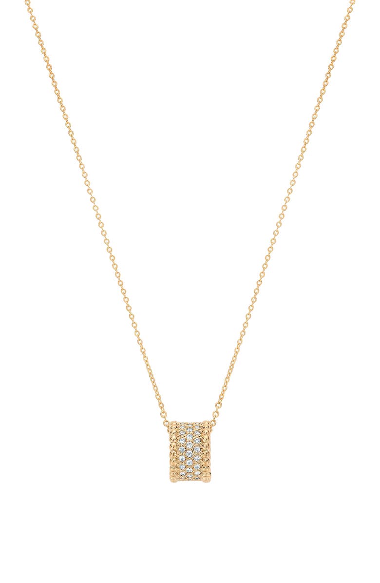 Bearfruit Jewelry Rosa Round Pendant Necklace, Main, color, Gold